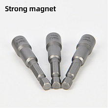 Набор насадок шестигранных магнитных Deli YS EDL4808T, 8 мм, HEX 1/4", серебристый