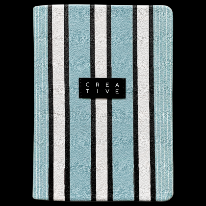 Ежедневник недатированный InFolio "Fabric", А5, 192 страницы, голубой, белый