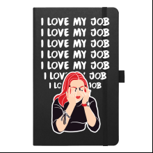 Скетчбук "I love my job", 13х21 см, 140 г/м2, 80 листов, черный