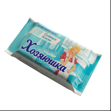 Мыло хозяйственное "Хозяюшка сияющая белизна", 65%, 200 г, флоу-пак