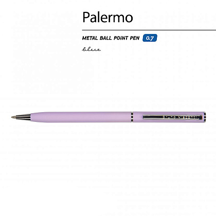Ручка шариковая автоматическая "Palermo", 0.7 мм, сиреневый, серебристый, стерж. синий - 3