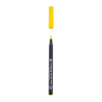 Маркер акварельный "Koi Color Brush", желтый - 3