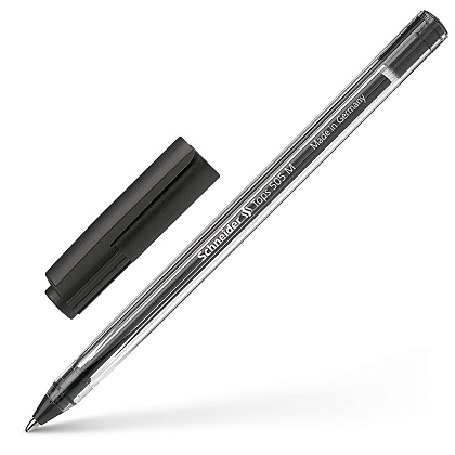 Ручка шариковая "Schneider Tops M", 0.5 мм, прозрачный, стерж. черный