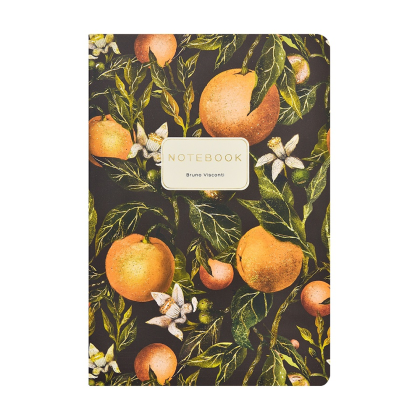 Тетрадь "Flora. Paradise. Oranges", A5, 40 листов, клетка, софт, зеленый, оранжевый - 2