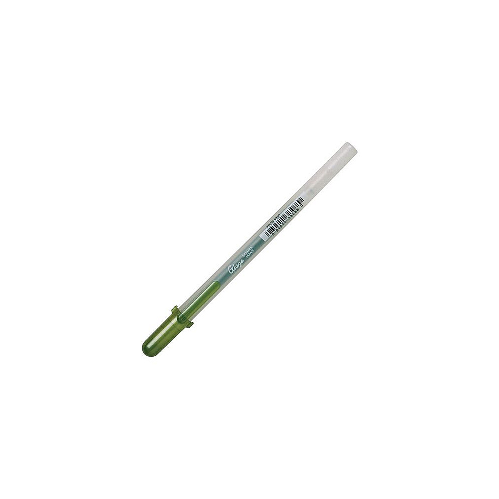 Ручка гелевая "Gelly Roll Glaze", 0.6 мм, прозрачный, стерж. темно-зеленый