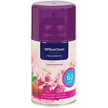 Освежитель воздуха "OfficeClean", сменный баллон, 250 мл, весенняя сакура и сладкий миндаль