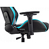 Кресло игровое Бюрократ Knight Thunder 5X экокожа, черный, голубой, металл - 12