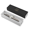 Ручка перьевая Parker "IM Essential F319 Brushed Metal CT", F, серебристый, патрон синий - 4