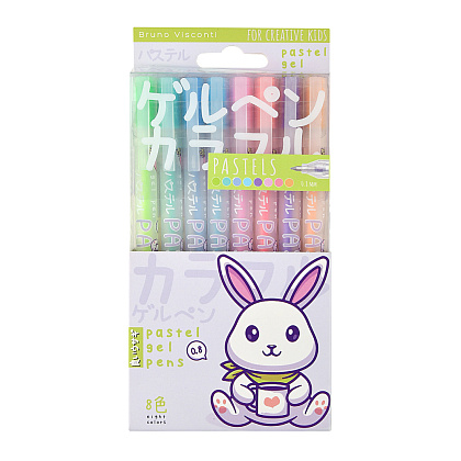 Набор гелевых ручек "Pastels. Kawaii Animals", 8 шт, разноцветный