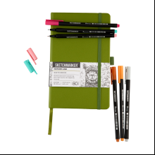 Ручка капиллярная "Sketchmarker Artist fine pen Mid", 6 шт