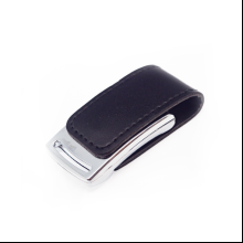 USB Flash 2.0 32 Gb VDL-014, метал, кож.зам., черный 