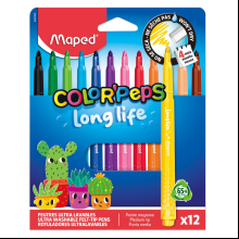 Фломастеры "Color Peps Long Life", 12 шт
