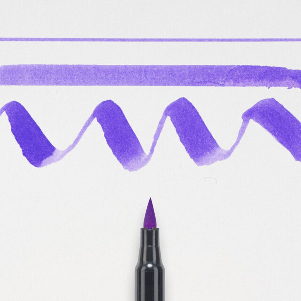Маркер акварельный "Koi Color Brush", лавандовый - 2