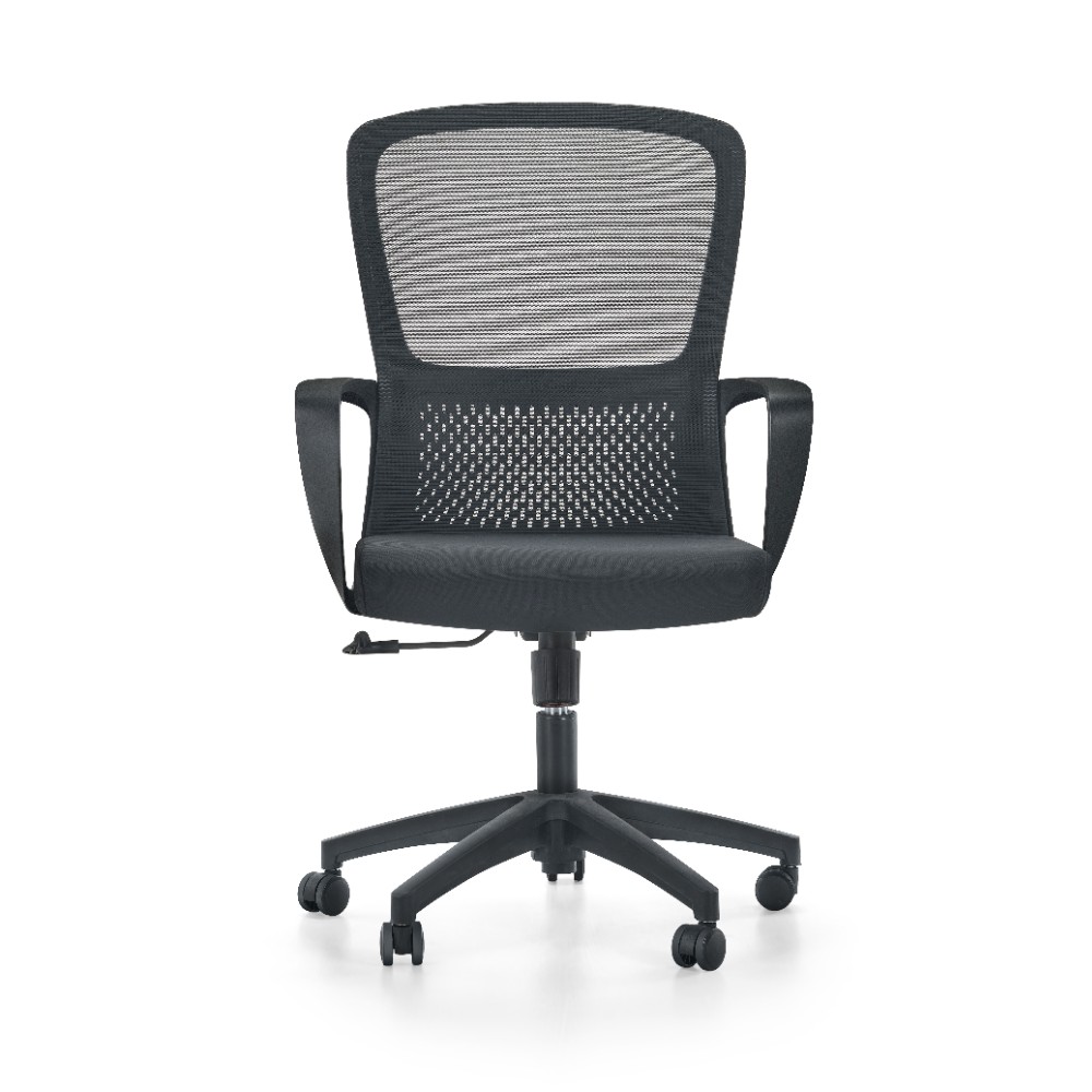 Кресло для персонала SitZone U-069B, сетка, ткань, пластик, черный, 2 шт/упак - 3
