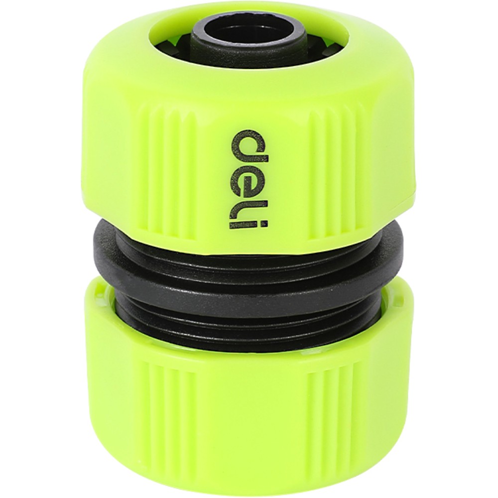 Муфта соединительная для шлангов Deli GS EDL8794, 1/2", двухкомпонентная, черный, зеленый