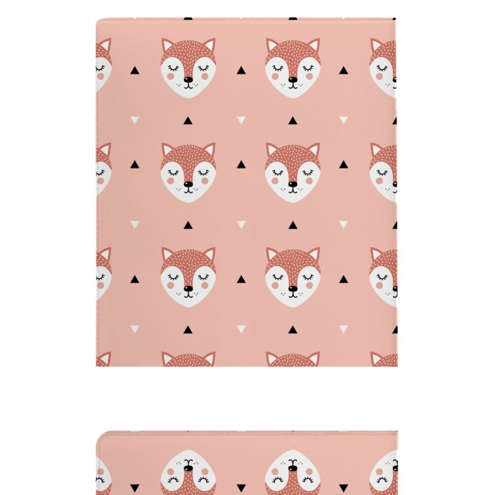 Обложка для паспорта "Sleep Foxes", ПВХ, розовый - 2
