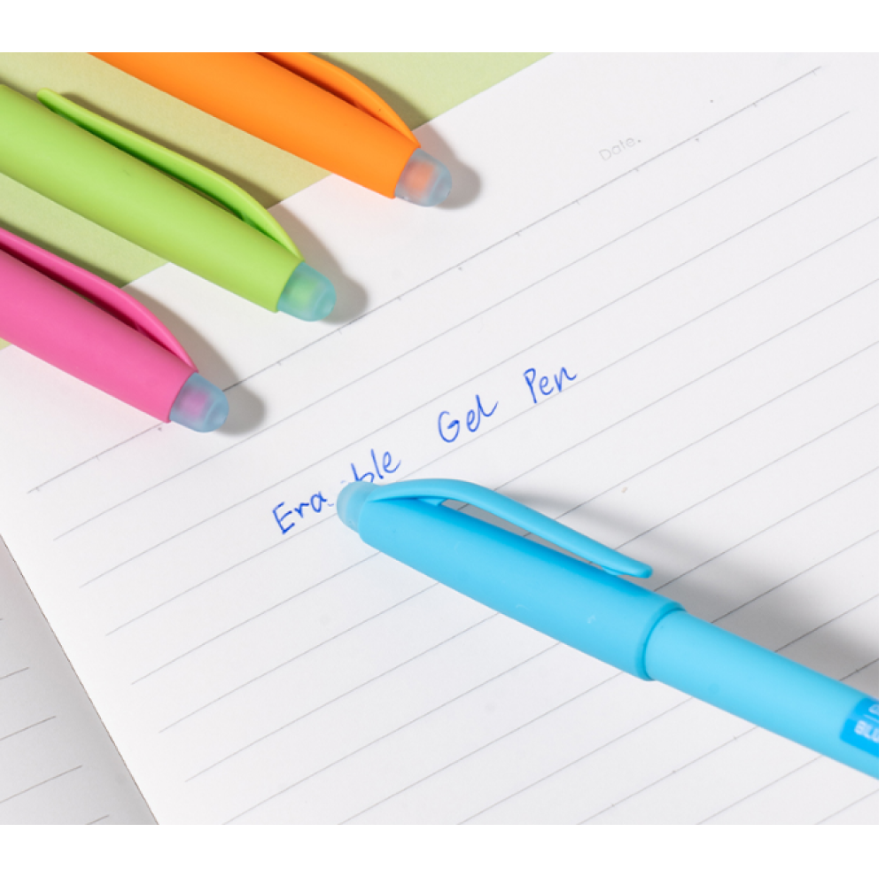 Ручка гелевая "Erasable", 0.5 мм, ассорти, стерж. синий - 3