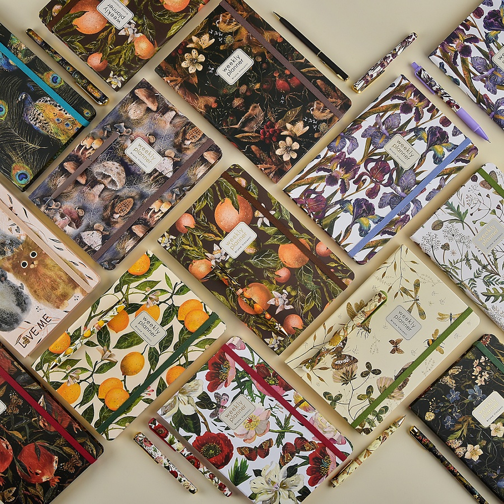 Еженедельник недатированный "Flora. Paradise. Oranges", А5, 144 страниц, линованный, оранжевый, зеленый - 6