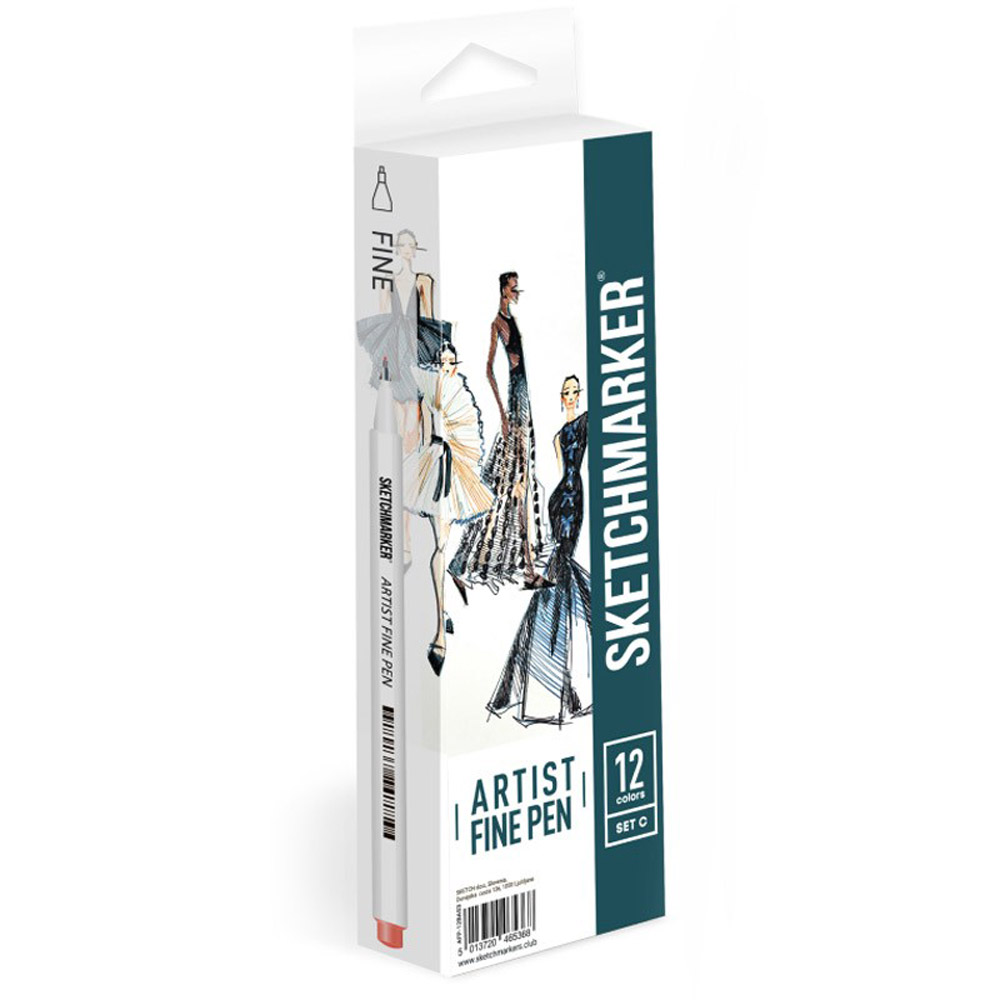 Ручки капиллярные "Sketchmarker. Basic 3", 12 шт.