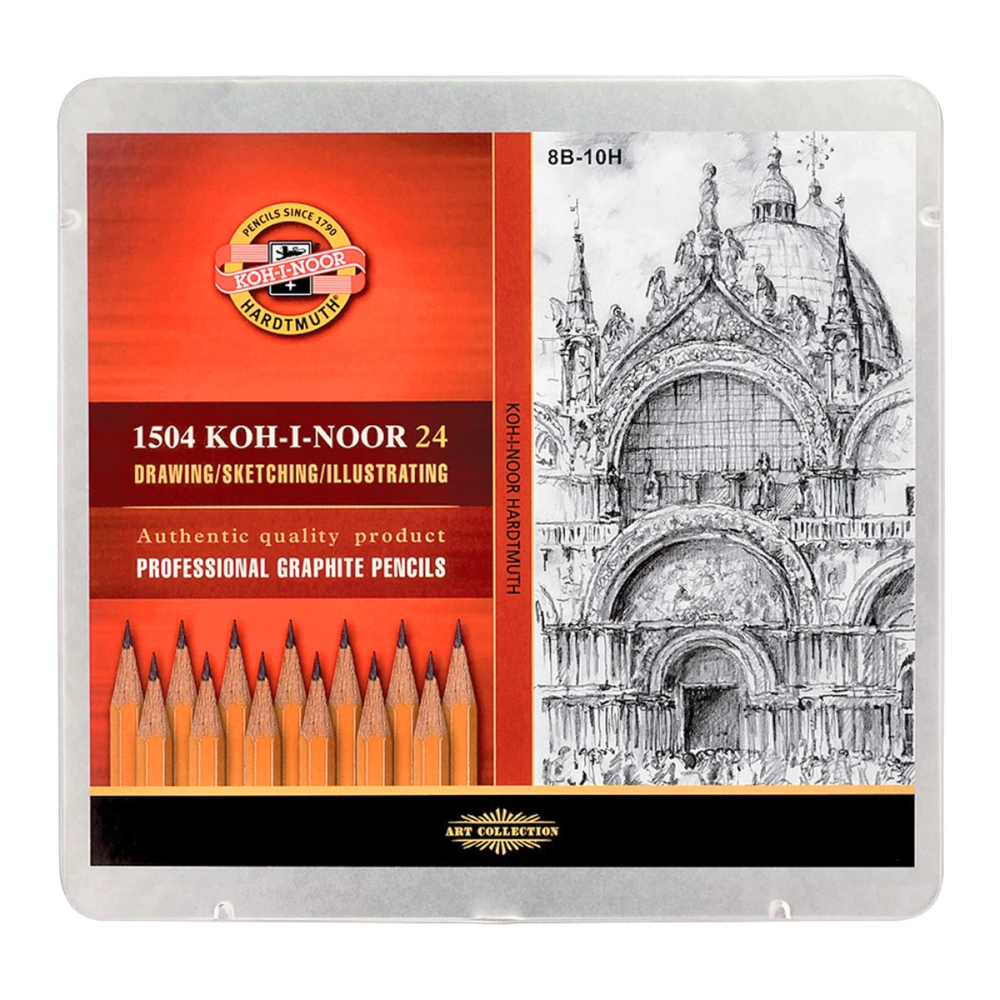 Карандаш чернографитный "Koh-I-Noor 1500", 24 шт.