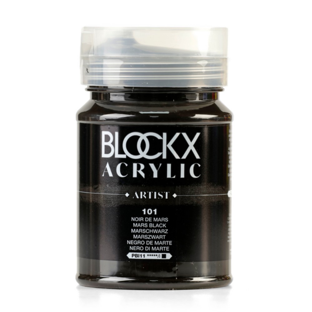 Краски акриловые "Blockx", 101 марс черный, 500 мл