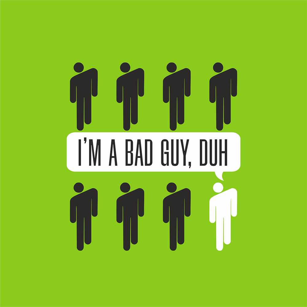 Стеганый плед для пикника «I’m a bad guy», зеленый - 2