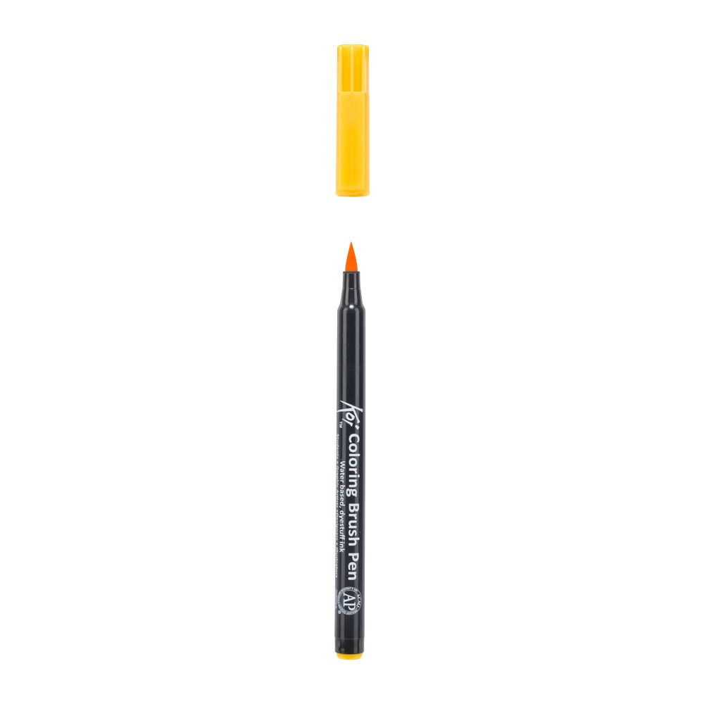 Маркер акварельный "Koi Color Brush", темно-желтый - 3