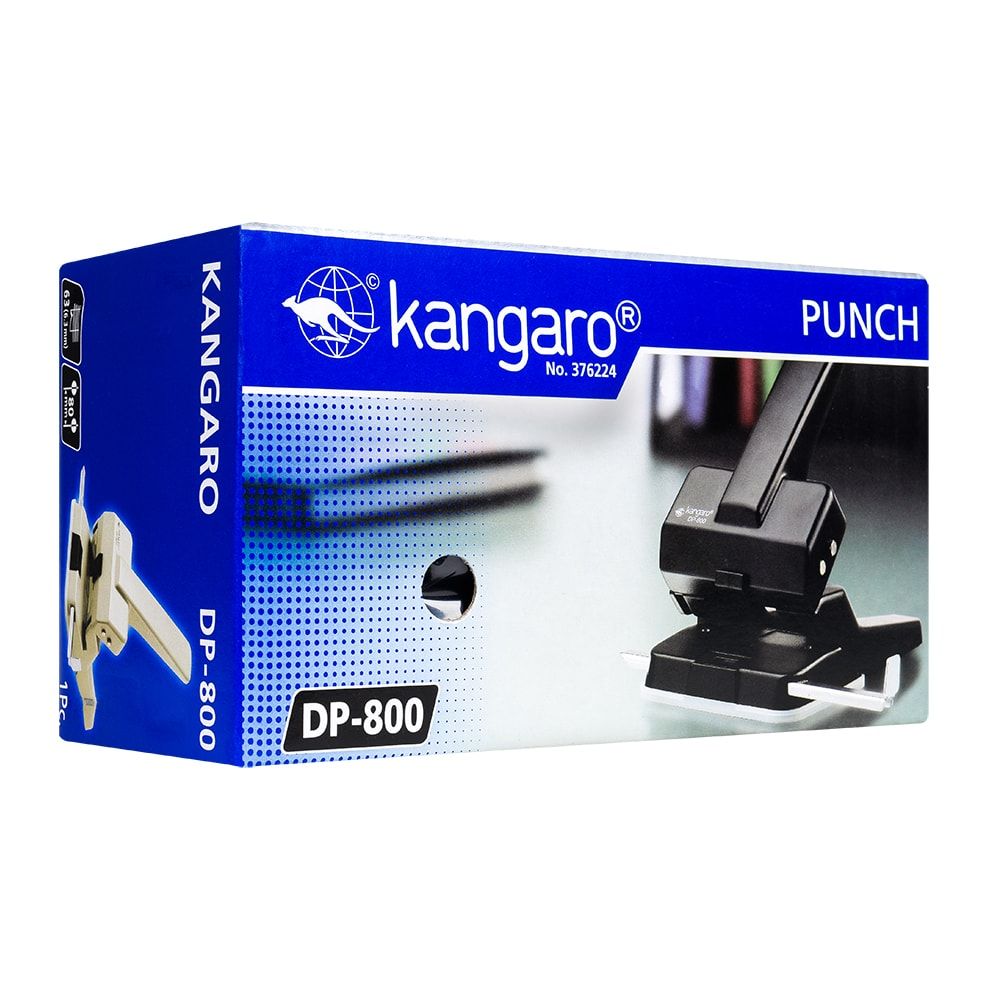 Дырокол Kangaro "DP-800", 63 листа, черный - 2