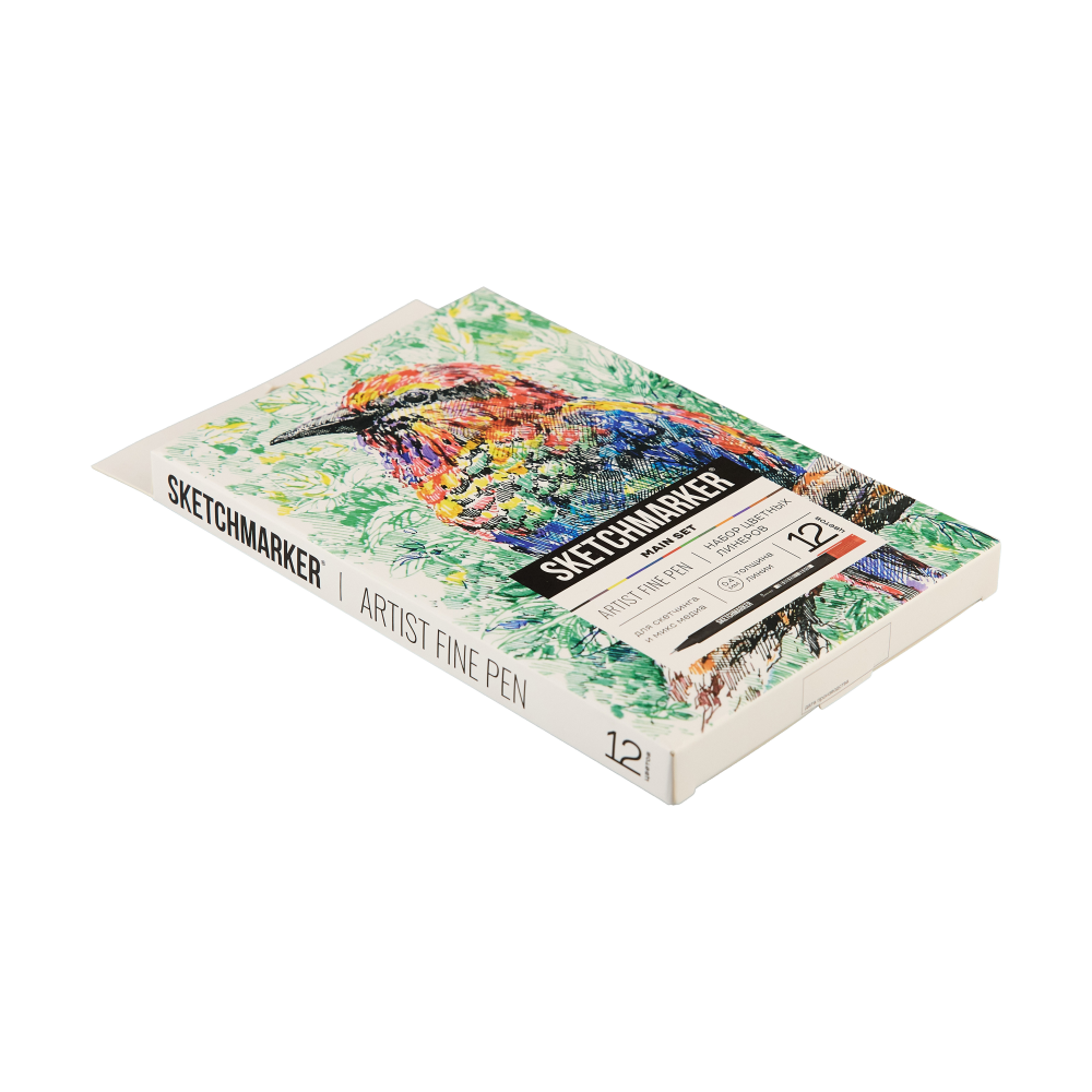 Ручка капиллярная "Sketchmarker Artist fine pen Main", 12 шт - 10