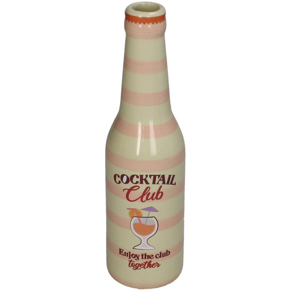 Ваза керамическая "Coctail bottle", 6.5х6.5х24 см, разноцветная