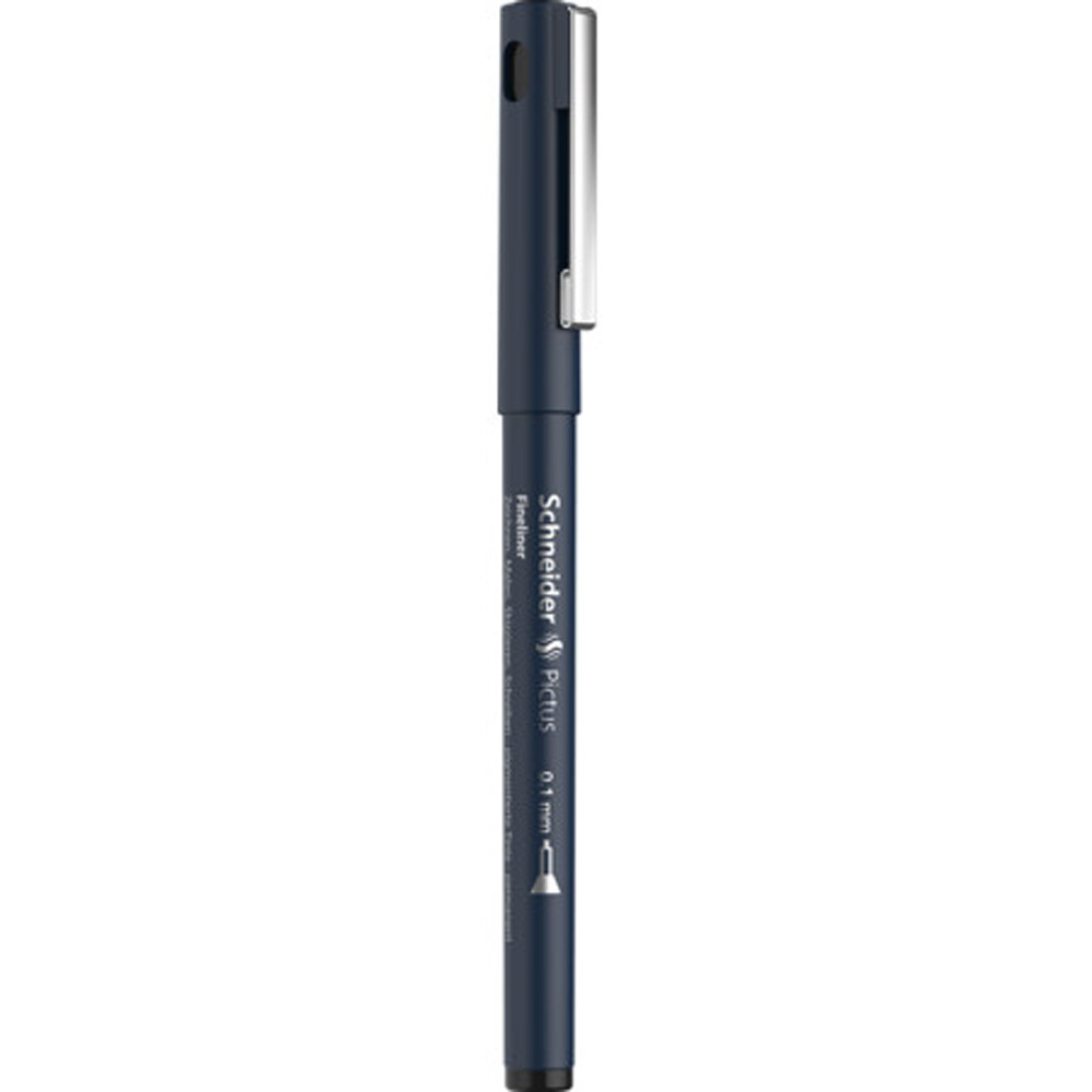 Ручка капиллярная "Schneider Fineliner Pictus", 0.1 мм, черный - 2
