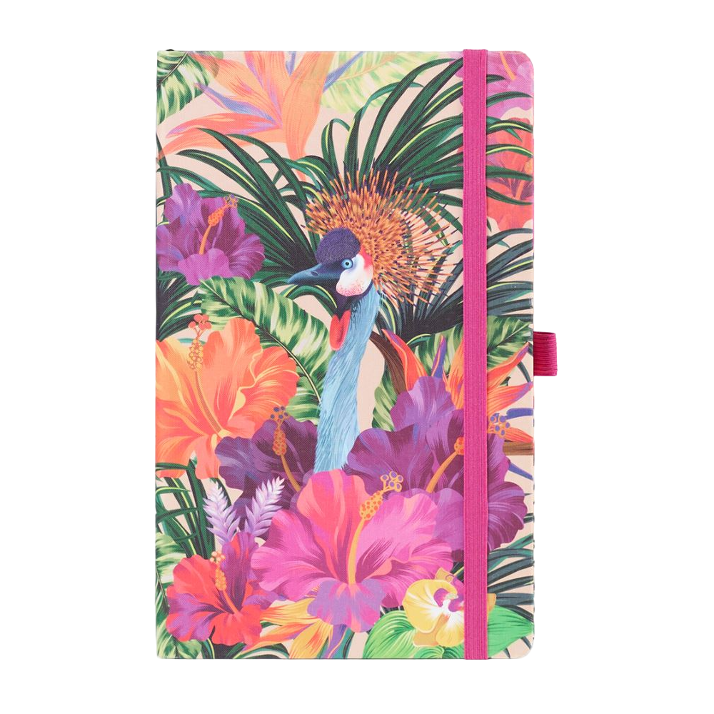 Блокнот "Eden tropical", А5, 96 листов, линейка, на резинке, разноцветный, розовый - 2