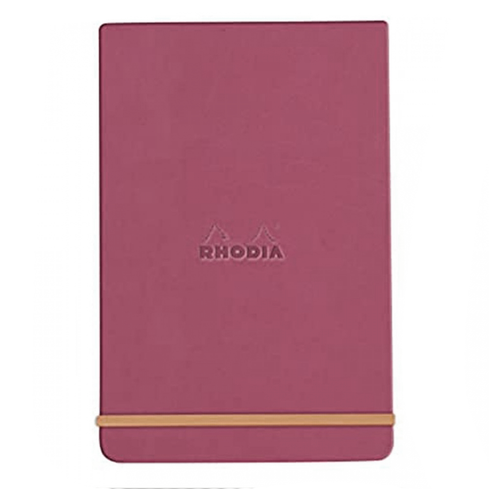 Блокнот "Rhodiarama Webnotepad" на резинке, A5, 96 листов, линейка, розовое дерево