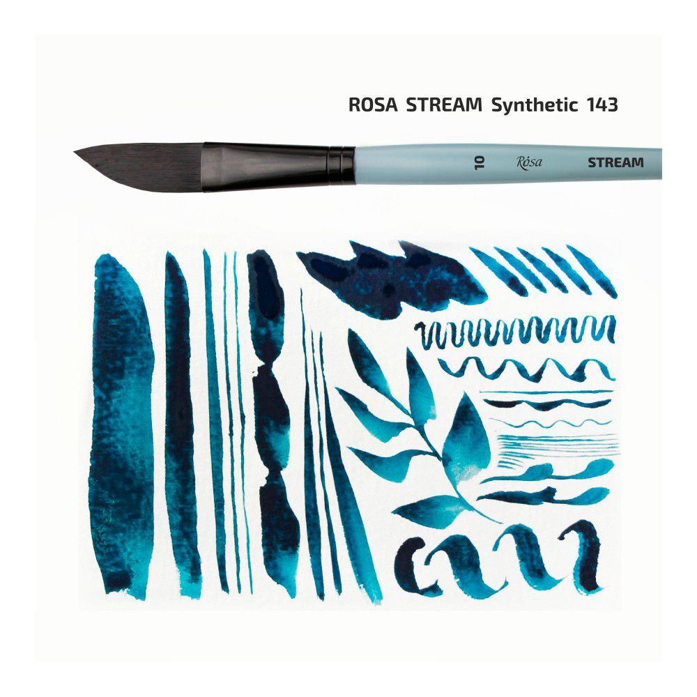 Кисть "ROSA Stream 143", синтетика, даггер лайнер, №6 - 3