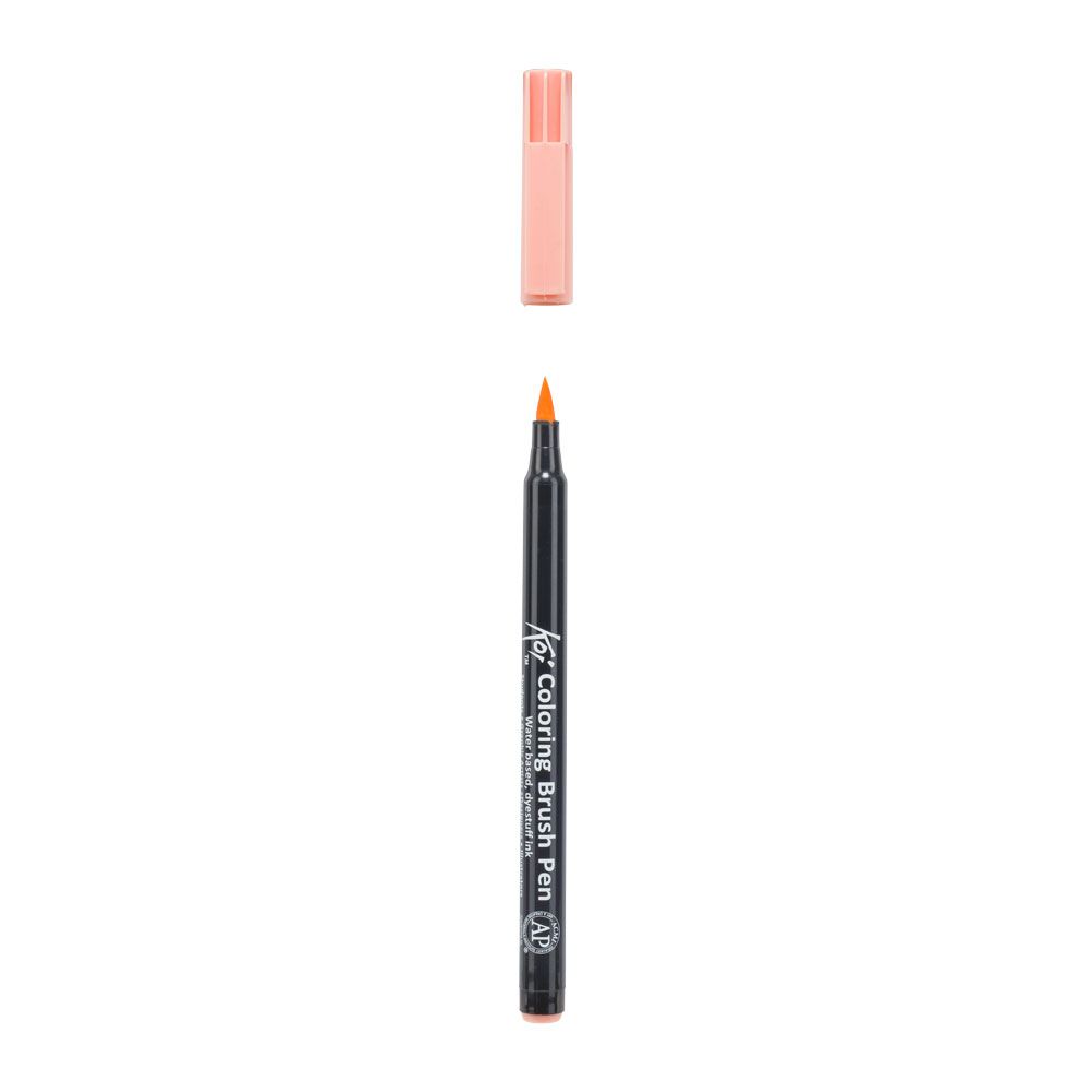 Маркер акварельный "Koi Color Brush", коралловый - 3