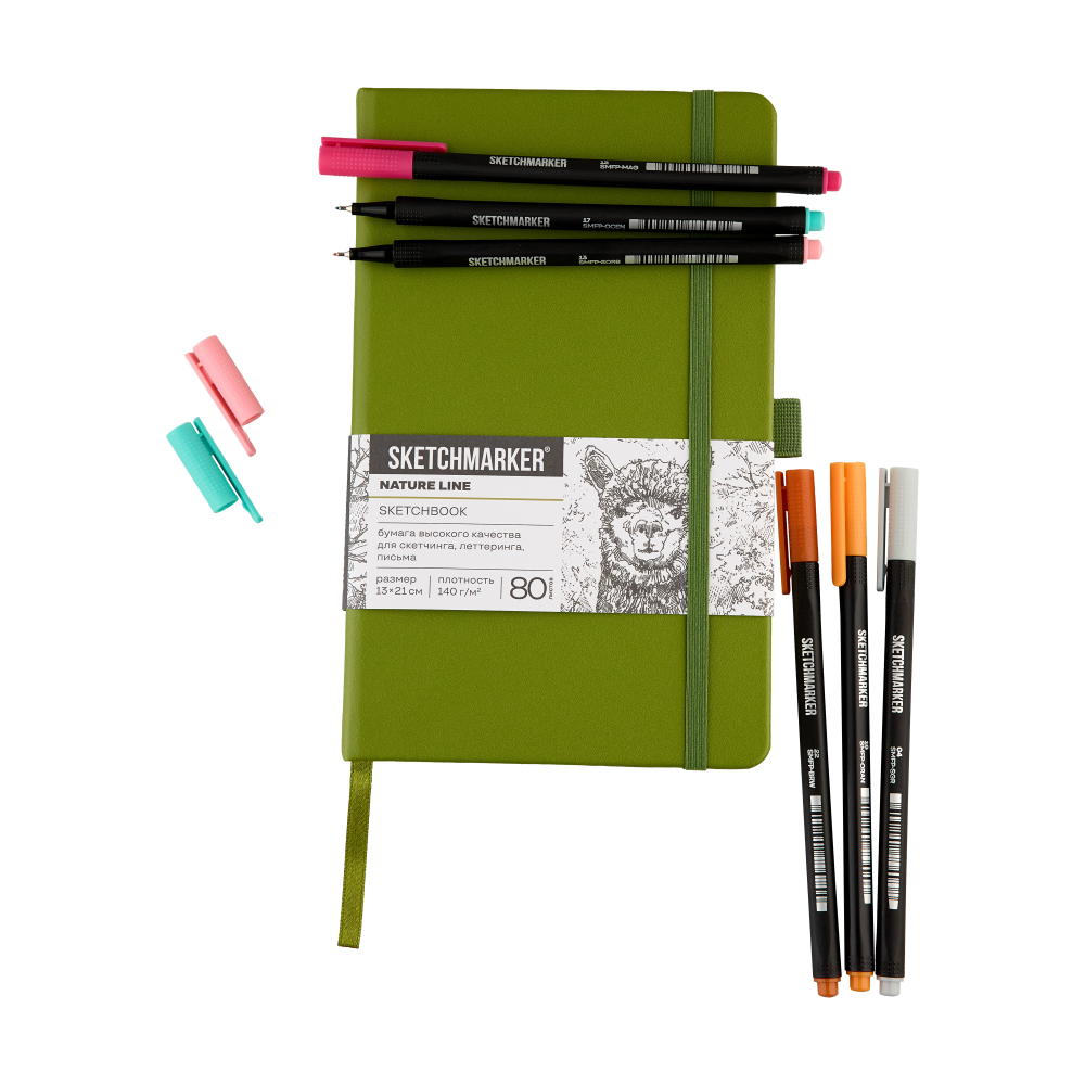 Ручка капиллярная "Sketchmarker Artist fine pen Mid", 6 шт - 2