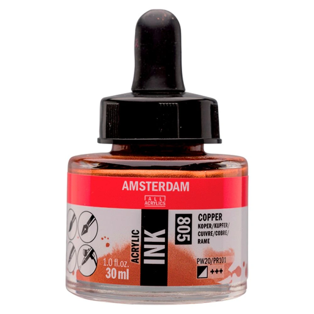 Жидкий акрил "Amsterdam", 805 медь, 30 мл