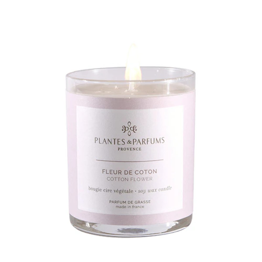 Свеча ароматическая PLANTS&PARFUMS "Cotton Flower", 180 гр., подарочная упаковка