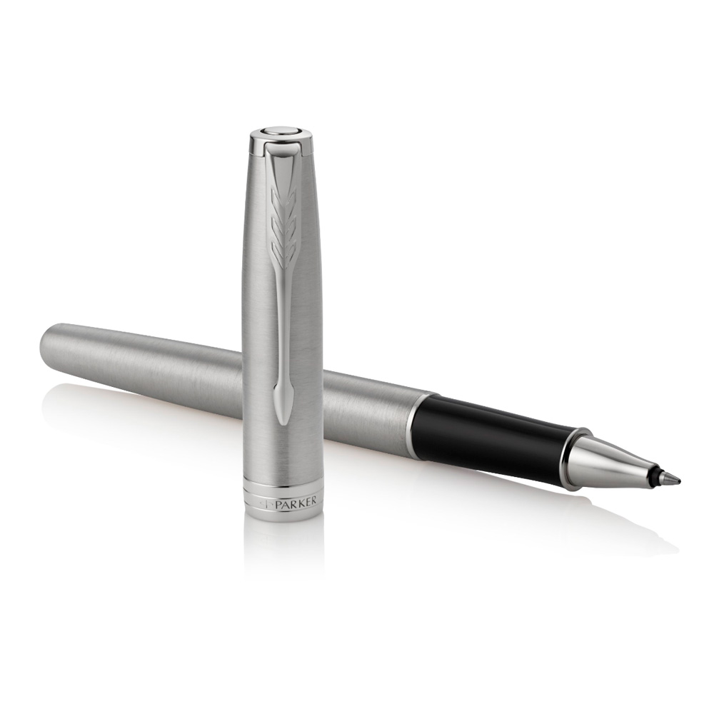 Ручка-роллер Parker "Sonnet Core Stainless Steel CT", 0.7 мм, серебристый, стерж. черный - 3