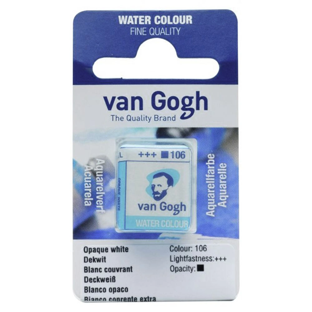 Краски акварельные "Van Gogh", 106 белая укрывистая, кювета