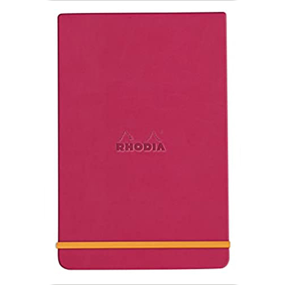 Блокнот "Rhodiarama Webnotepad" на резинке, A5, 96 листов, линейка, малиновый