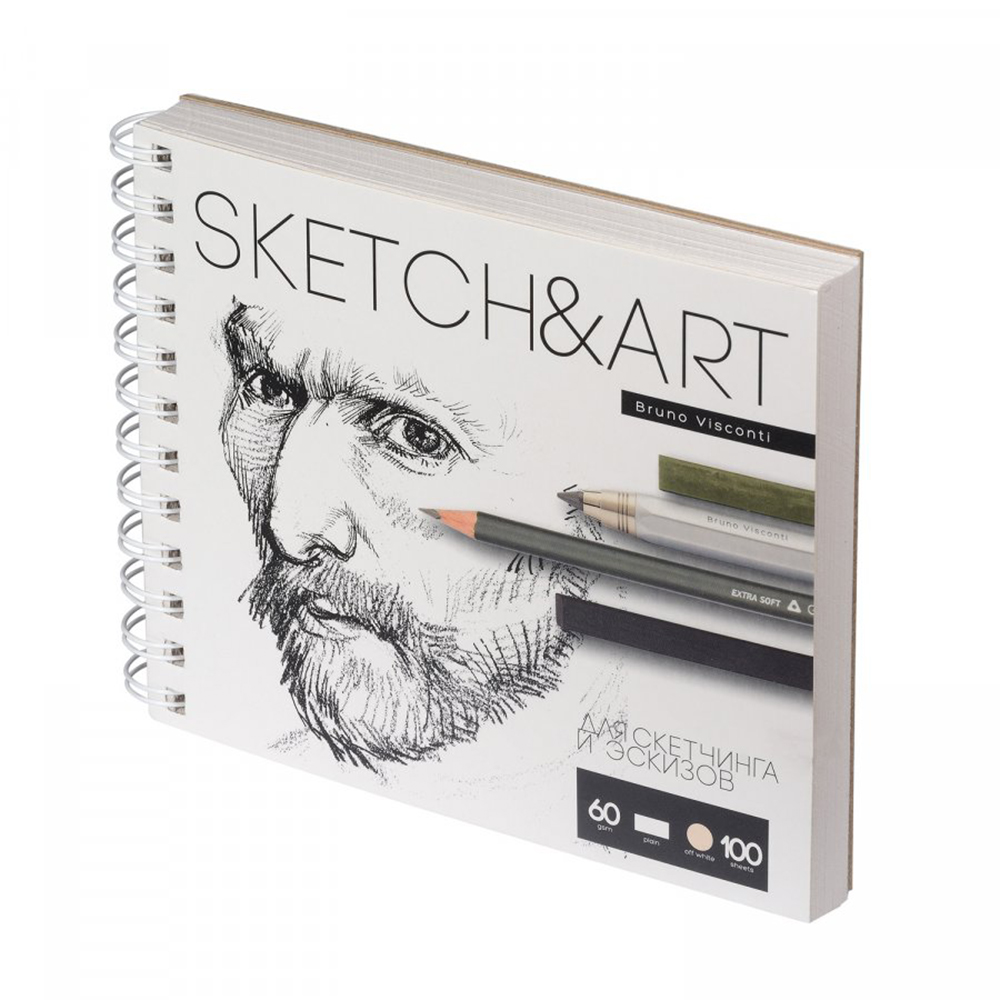 Скетчбук "Sketch&Art", 18x15.5 см, 60 г/м2, 100 листов - 2