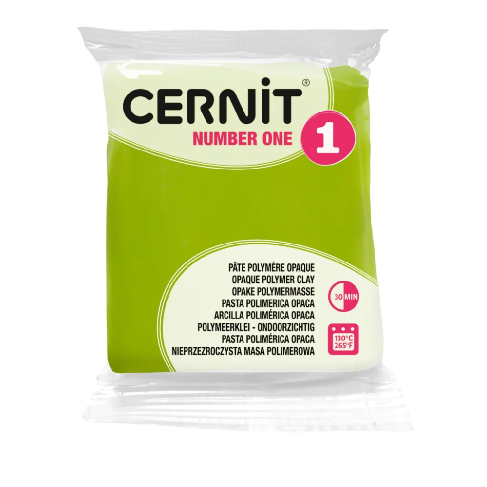 Полимерная глина "Cernit № 1 (Number One)", 56 г, 601 лаймовый зеленый - 2