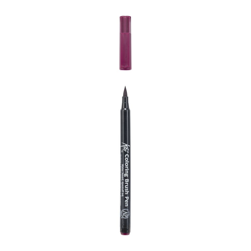 Маркер акварельный "Koi Color Brush", бургунди - 3