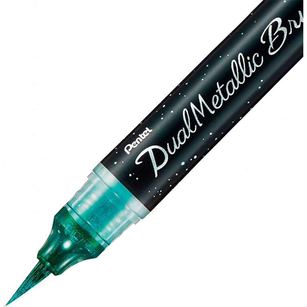 Маркер-кисть "Dual Metallic Brush", зеленый металлик - 2