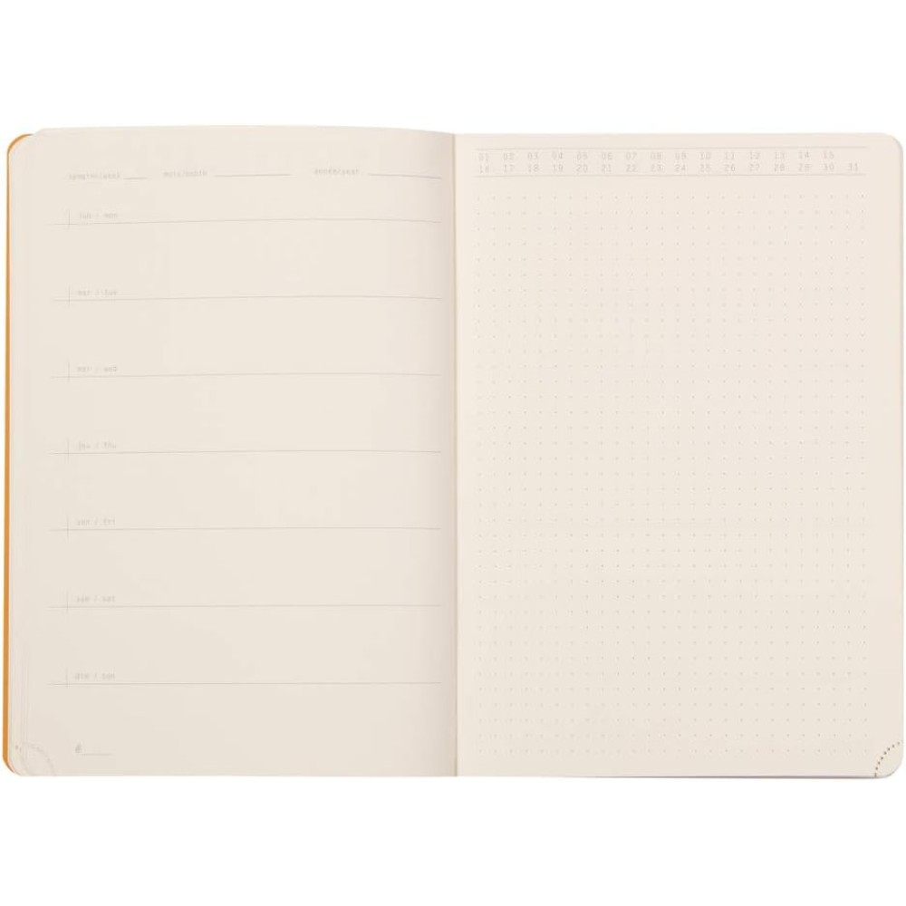 Еженедельник недатированный Clairefontaine Rhodia "Rhodiarama Perpetual", 148x210 мм, 128 страниц, малиновый - 6