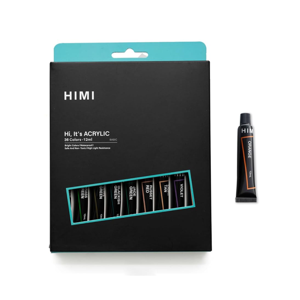 Краски акриловые "Himi.New vision", 36 цветов, тубы - 10