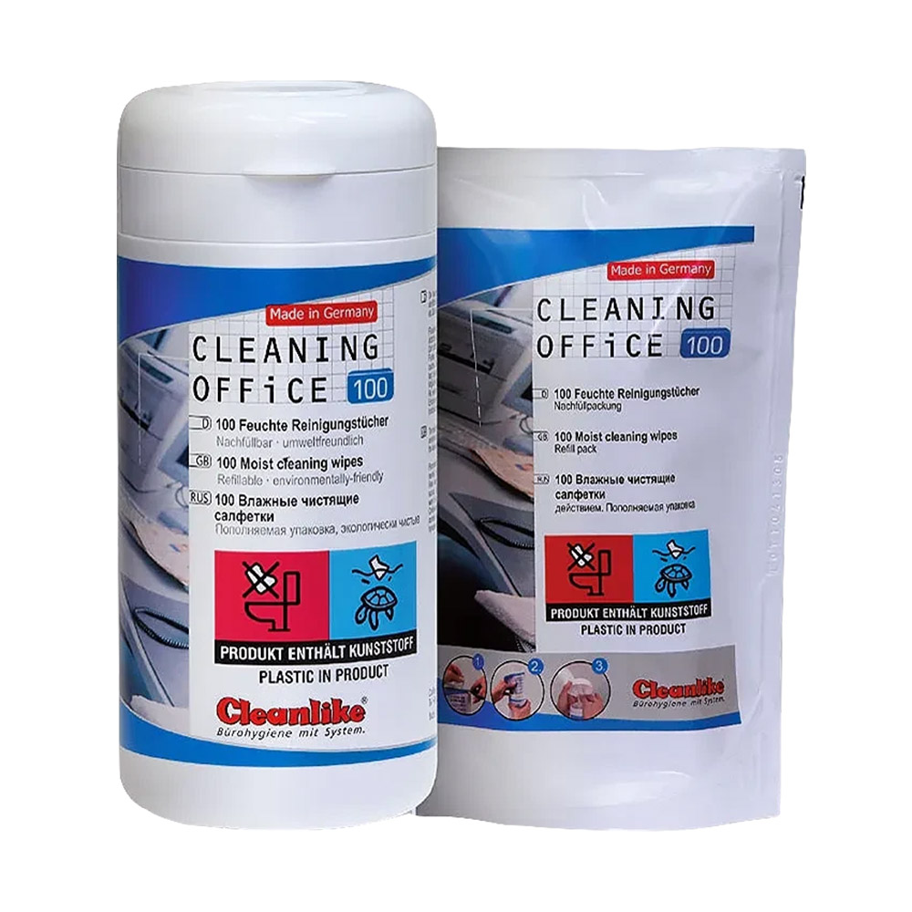 Салфетки чистящие для техники "Cleanlike" в тубе, 100 шт, спиртовые - 2