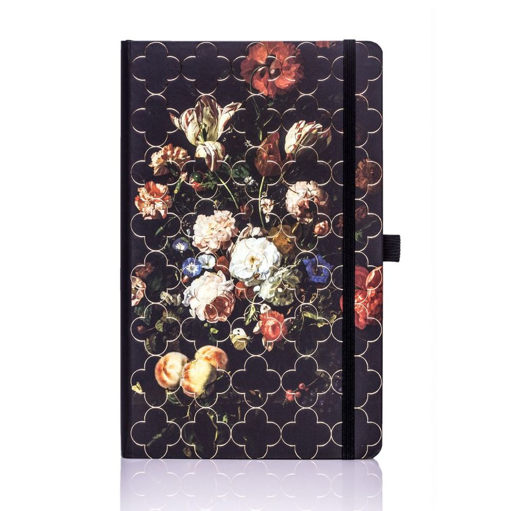Блокнот "Vintage Tulip", А5, 96 листов, линейка, черный - 2