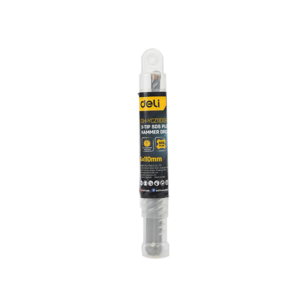 Бур по бетону Deli YS EDH-YCZ11008-E1, 8 x 110 мм, X-Tip, SDS-PLUS - 3